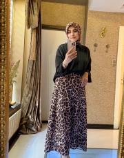 leopar leoparlı etek