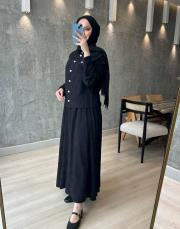 siyah etekli gömlek takım 2