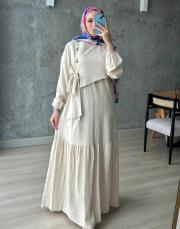 beyaz manolya elbise