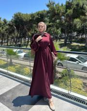 bordo 4569 haydy elbise