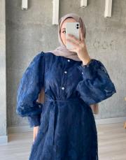 lacivert lena elbise 2