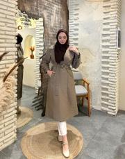 açık bej livya trençkot