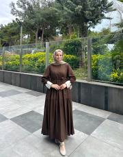 kahverengi efsa elbise