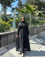 siyah vira elbise